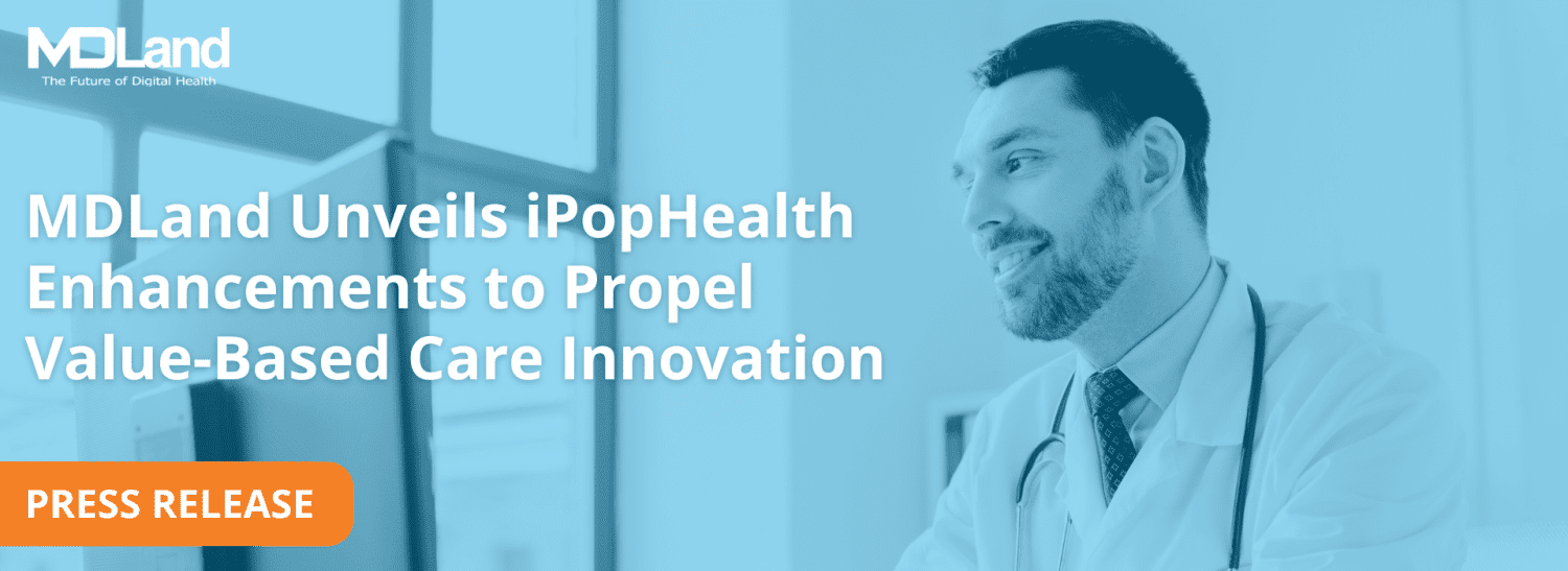 Banner for a press release about ipophealth's enhancements and value-based care